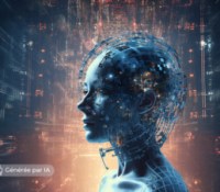Une image générée par Midjourney avec un prompt demandant une illustration d'intelligence artificielle // Source : Frandroid